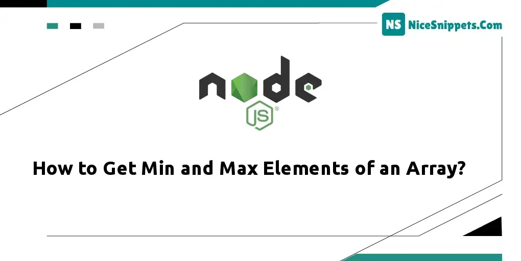 How to Get Min and Max Elements of an Array in Node JS?