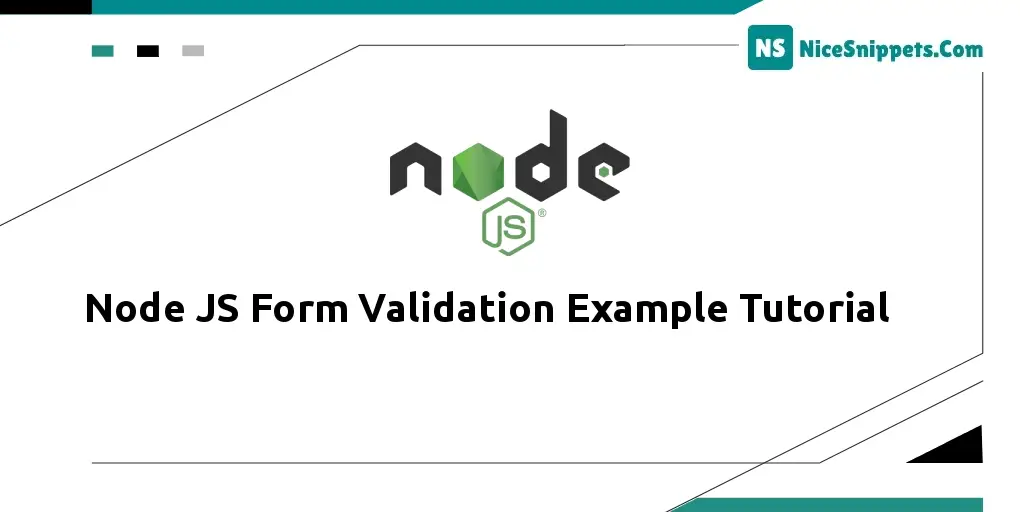 Node JS Form Validation Example Tutorial