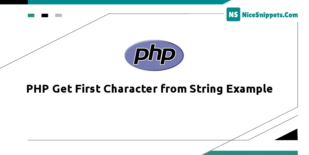 PHP Get First Character from String Example