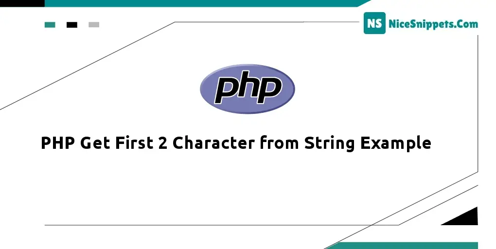 PHP Get First 2 Character from String Example