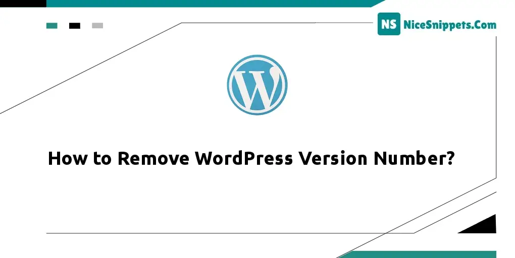 How to Remove WordPress Version Number?