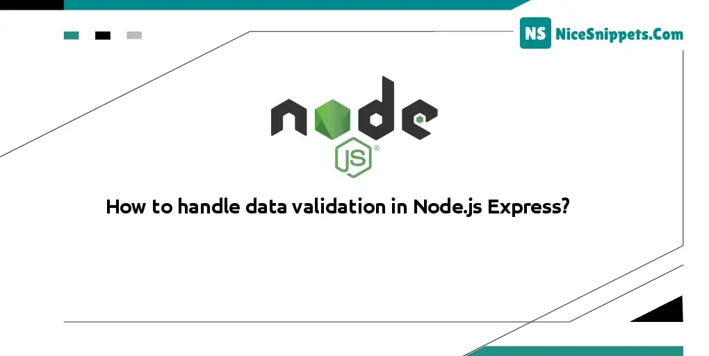 How to handle data validation in Node.js Express?
