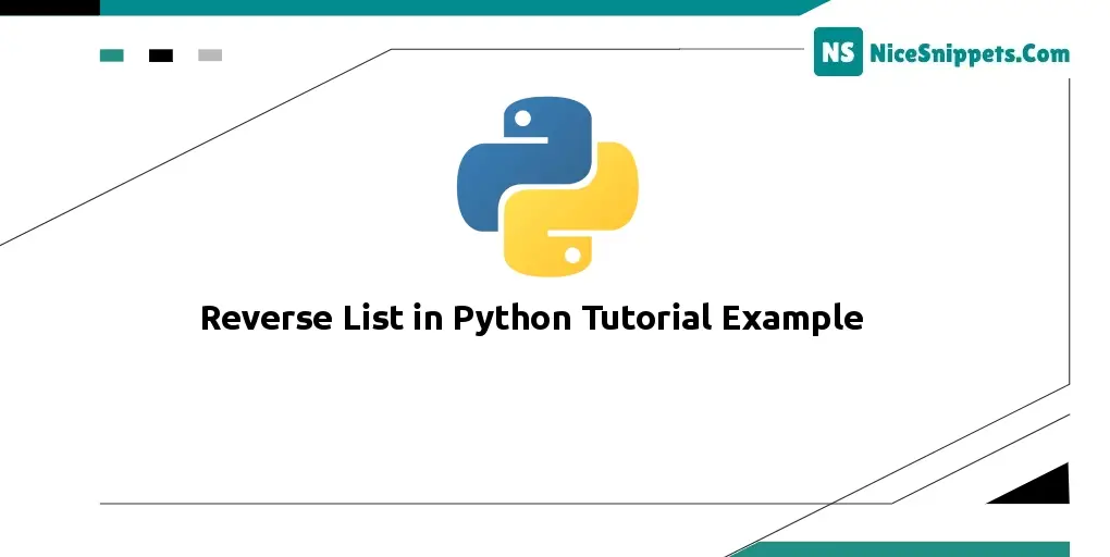 Reverse List in Python Tutorial Example