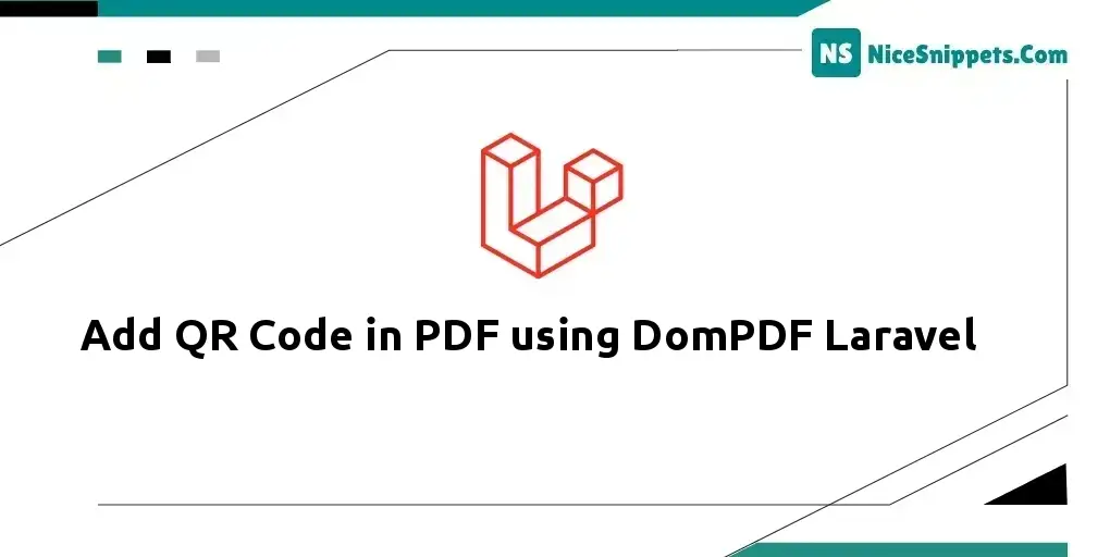 Add QR Code in PDF using DomPDF Laravel?