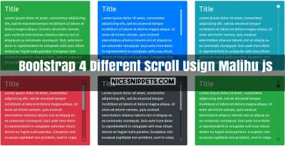 Bootstrap 4 With Different Style Scroll Demo Usign Malihu js
