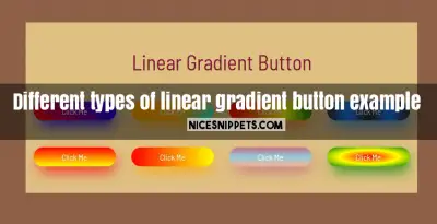 Different types of linear gradient button example using css and bootstrap