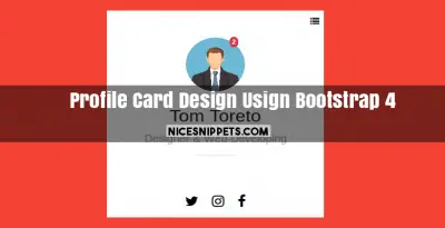 User Profile Card Design Usign Bootstrap 4